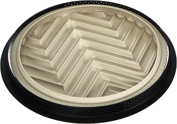 silikomart | KIT TARTE GRAFIQUE, Set with Microperforated Ring + Decorative Mat, TPLUS Ring 250 mm h 20 mm, Decorative Silicone Mould 230 mm h 20 mm, Made in Italy