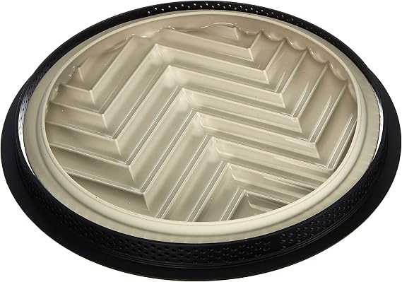 silikomart | KIT TARTE GRAFIQUE, Set with Microperforated Ring + Decorative Mat, TPLUS Ring 250 mm h 20 mm, Decorative Silicone Mould 230 mm h 20 mm, Made in Italy