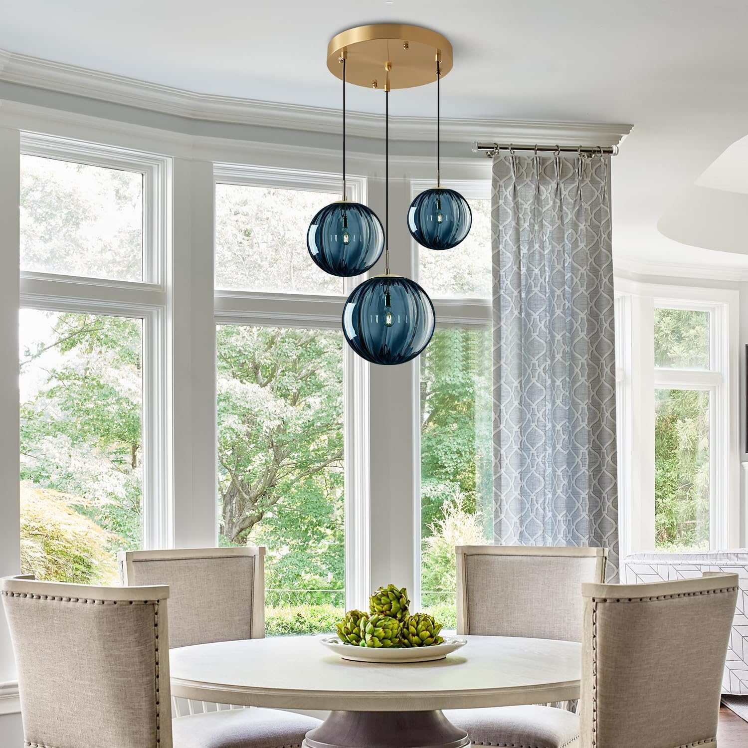 KCO Lighting Blue Glass Pendant Light Single Blue Ireland Ubuy