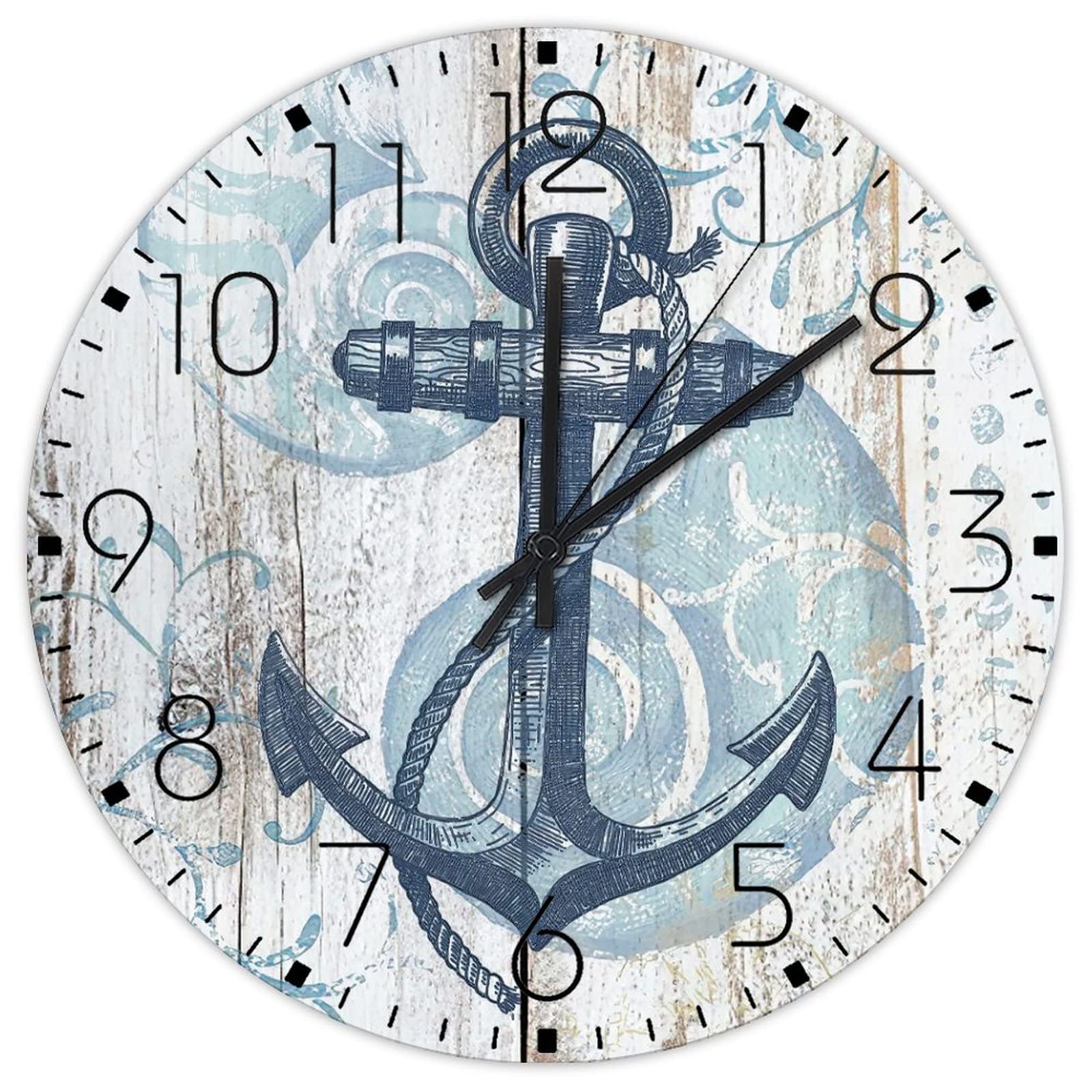 Horloge murale en bois grand format pour habiller un grand mur vide