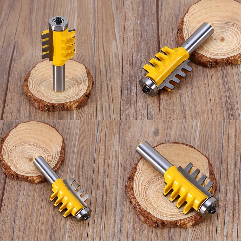 Yosoo 1/2'' Hank Rail & Stile Dedo Pegamento Router bit Conjunto Herramientas Cono Tenon Carpintería cortadora