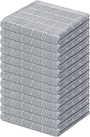 Vista 67 de Mordimy - Paños de cocina de 100% algodón de rizo, paños de cocina suaves y absorbentes a cuadros, trapos para lavar platos de secado rápido, Negro