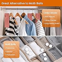 Vista 5 de Homode Bloques de cedro, colgantes de cedro para almacenamiento de ropa, bolsitas de cedro para armarios y cajones, madera de cedro con aroma