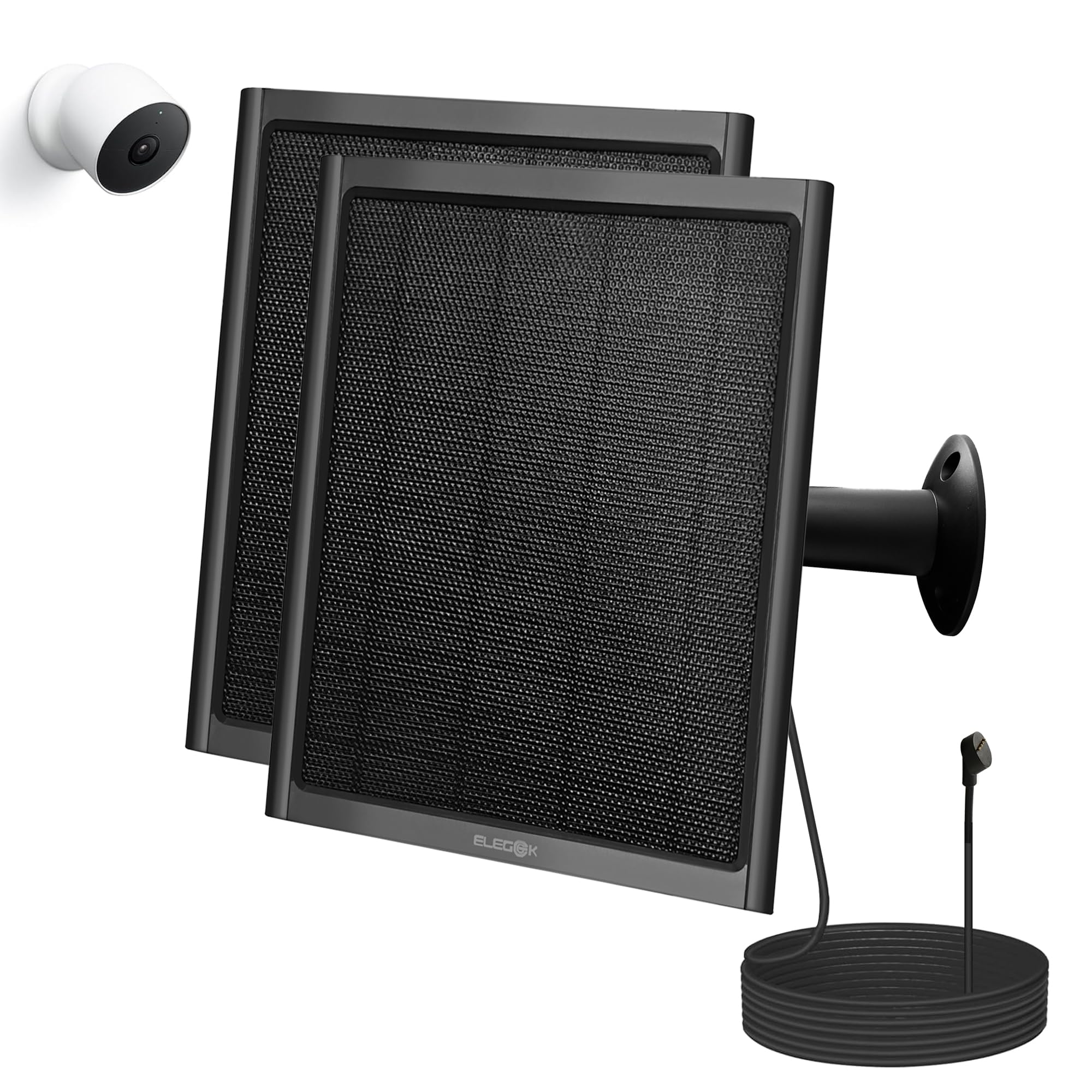 Panneaux solaires pour appareil photo Google Nest - Haute puissance 8W pour batterie extérieure