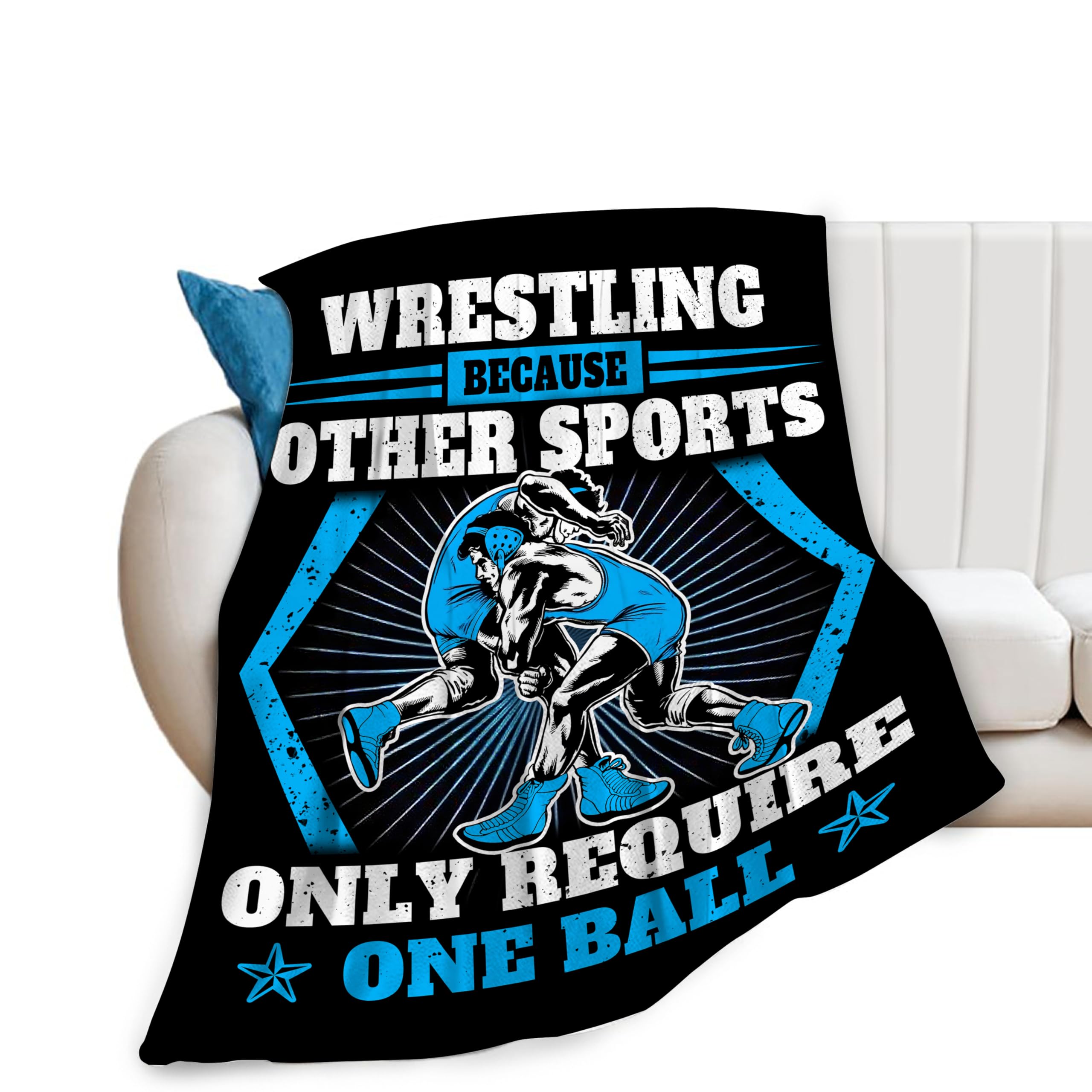 Wrestling Gifts, Wrestling Throw Blanket, Stuff for Men Women Boys Girls Lover Adult Cozy Fleece Flannel Bedding Decor Plush for Couch Sofa Bed 40"X50"