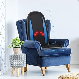 COMFIER Shiatsu Back Massager with Heat,Deep Tissue Kneading Massage Seat Cushion,Massage Chair Pad for Full Back,Body Massager for Home or Office Chair use