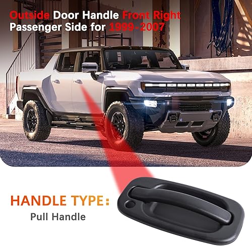 Miniatura 6 de FAERSI Manija de puerta exterior delantera del lado del pasajero para 1999-2007 Chevy Silverado Tahoe Suburban Avalanche GMC Sierra Yukon Denali