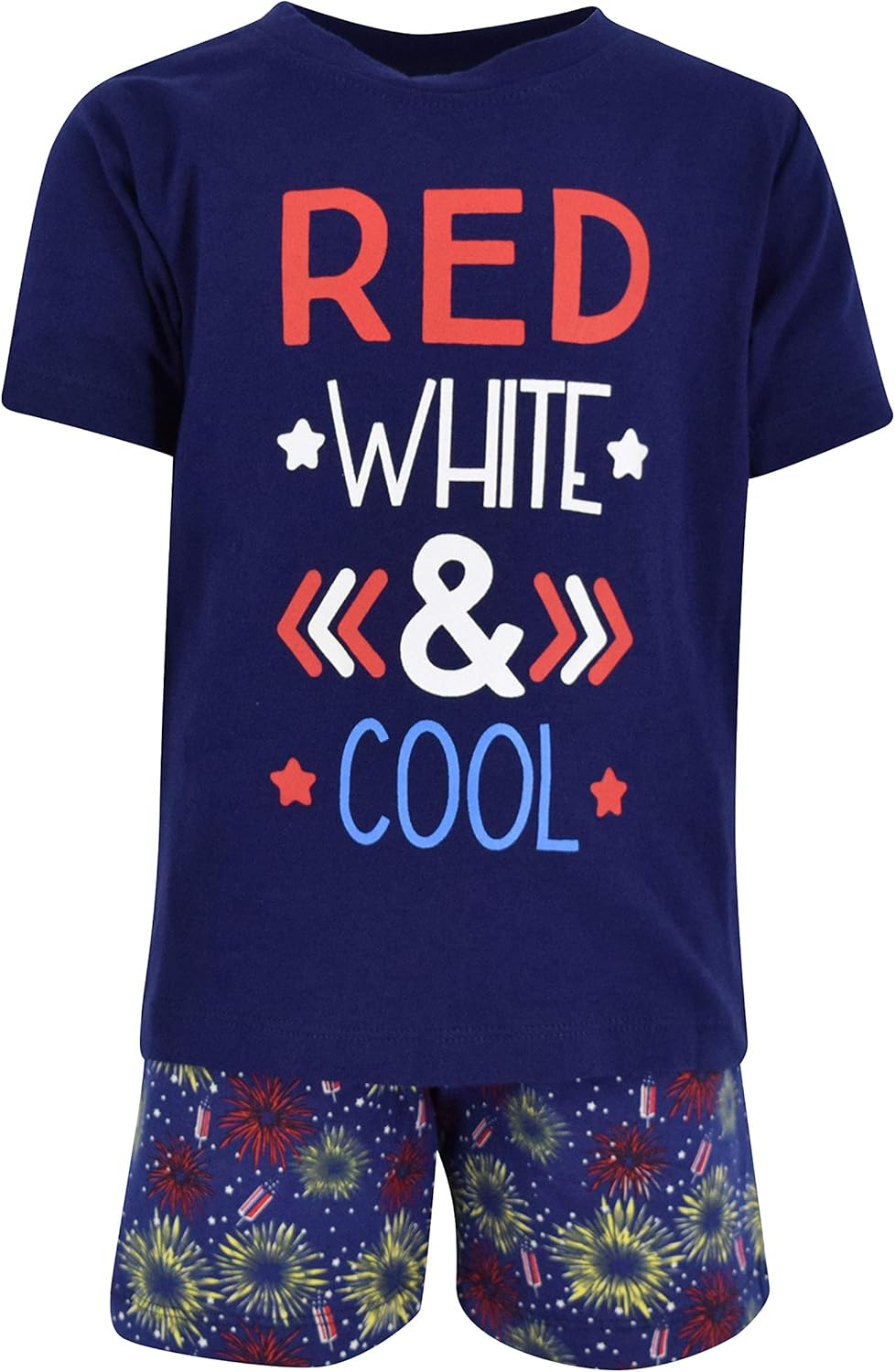 Unique Baby Boys Red White And Cool 4th of July Outfit Clothes Set