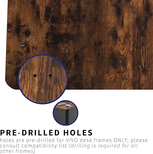Vista 53 de VIVO DESK-TOP72-36B - Mesa universal de 71 x 36 pulgadas para marcos de escritorio estándar y sentados a pie, altura ajustable, escritorio negro