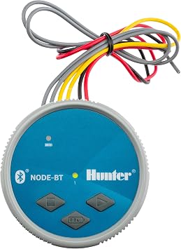 Hunter Node-BT-100-LS Single Zone Bluetooth Enabled Irrigation Controller, DC Solenoid Not Included, One Station 9V Timer NODEBT100LS