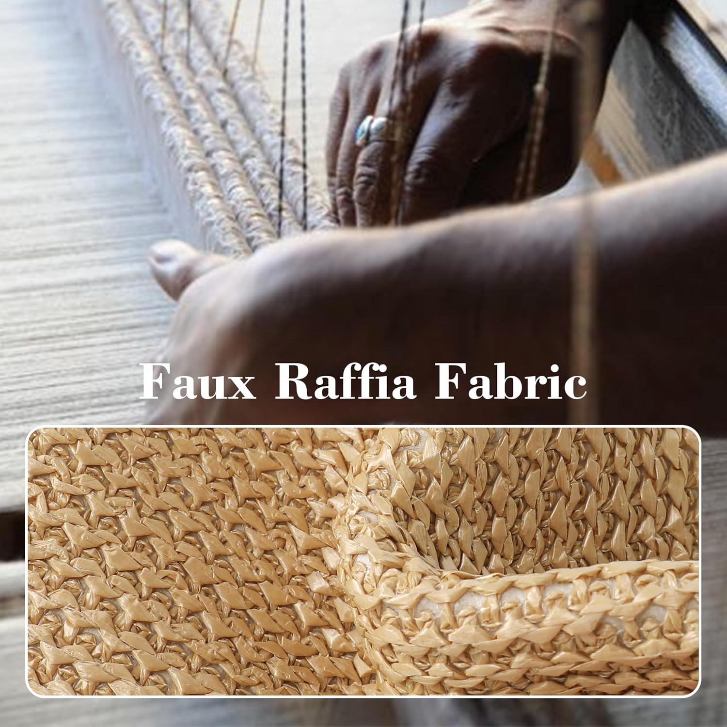 Faux Straw Crossbody Bag for Women Summer Woven Beach Purse Lightweight RFID Blocking Shoulder Bags | Lightweight, RFID Blocking - Image 6