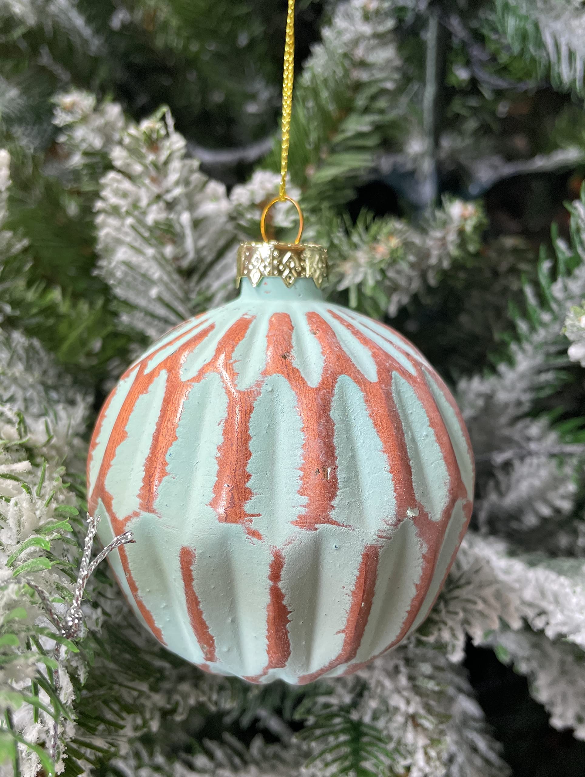 12er Set edle Luxus Glas Weihnachtskugeln Ø 8cm Weihnachtsbaum Kugeln Christbaumkugeln Weihnachten Baumschmuck (Sortiment L)