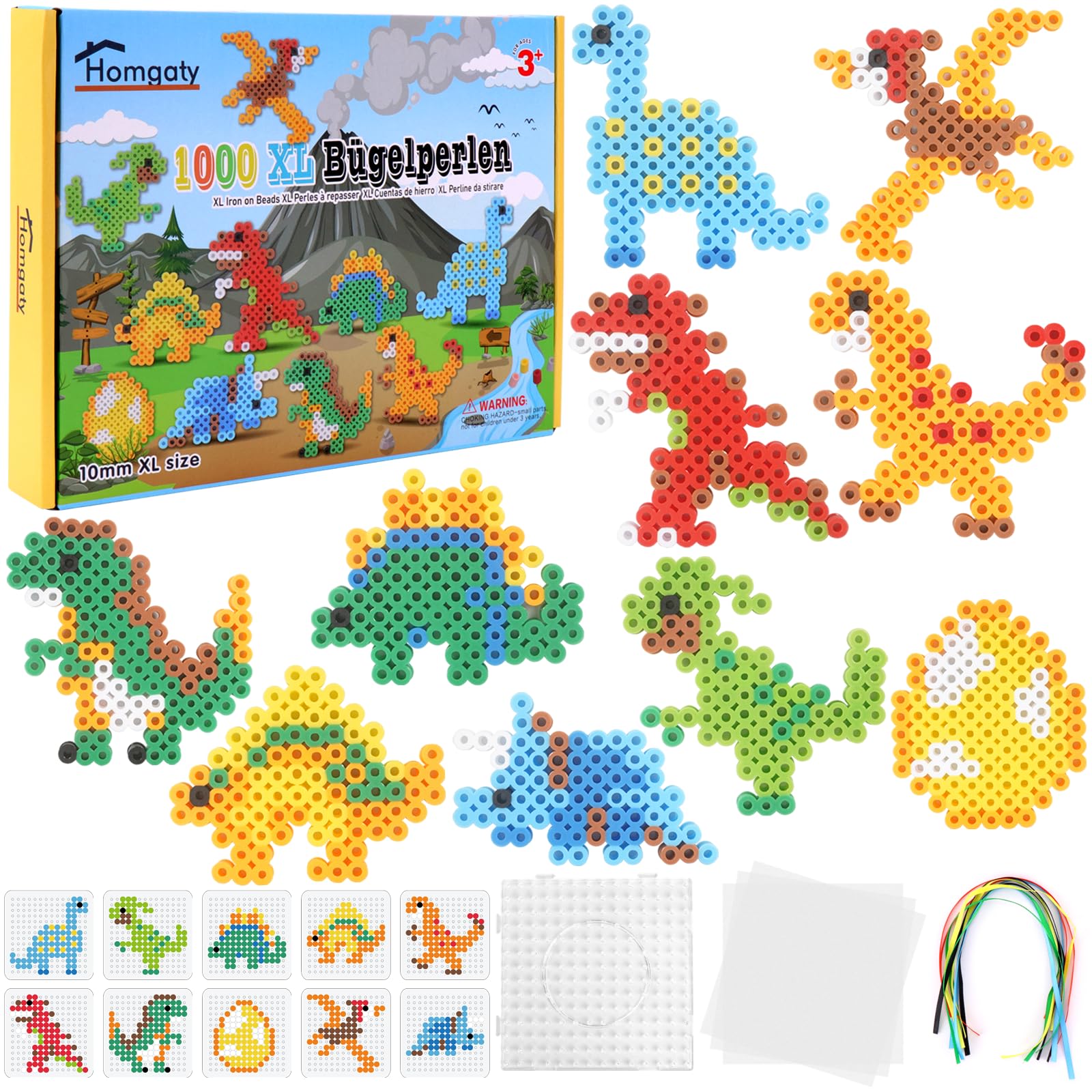 Amazon | Homgaty アイロンビーズセット パーラービーズ 10mm 約