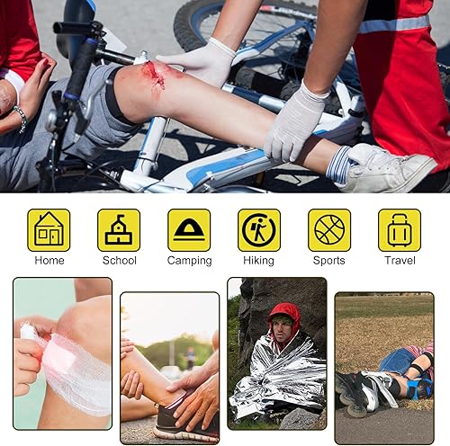 Vista 38 de Inicio Kit de primeros auxilios para automóvil Suministros de recarga para negocios 300 piezas Kits de emergencia urgente esencial para Workpalce