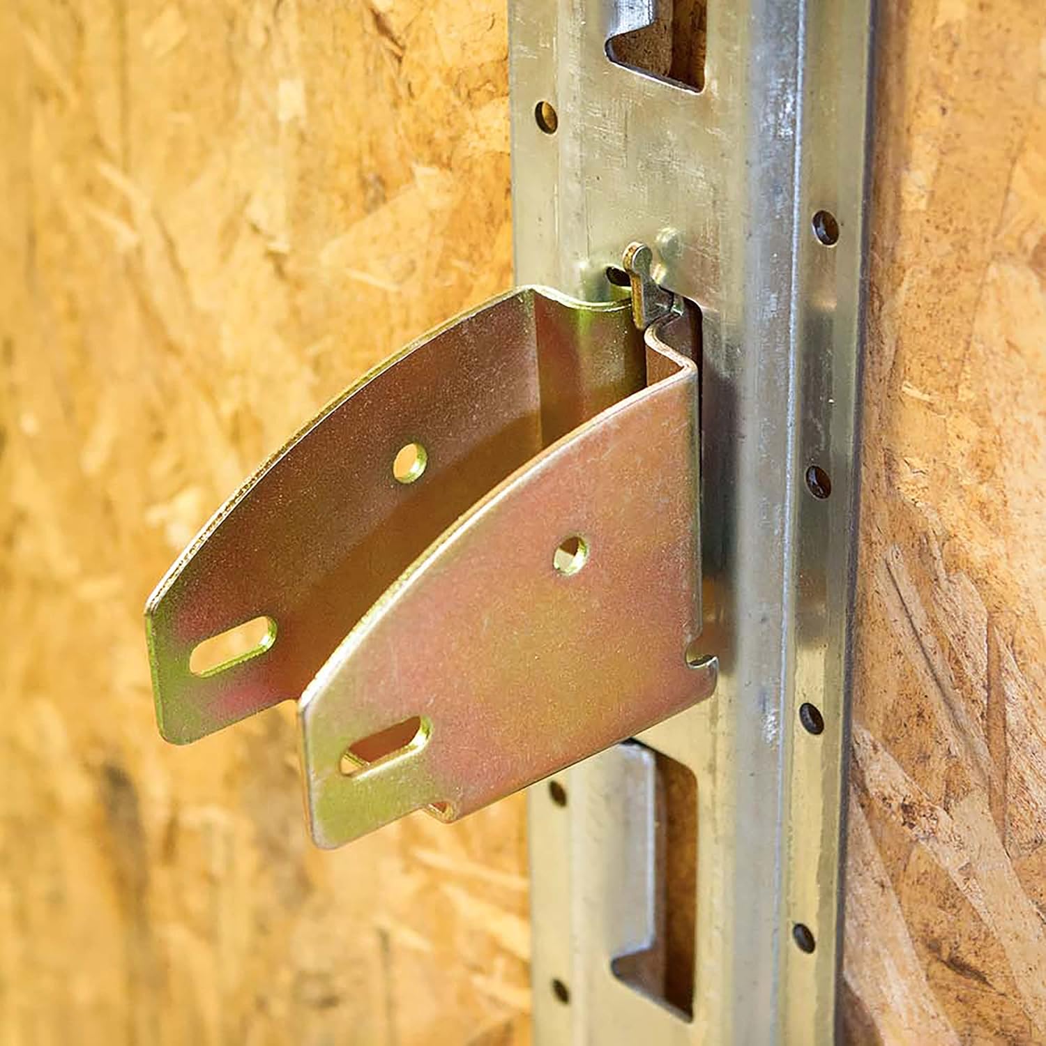 ABN E Track Wood Beam Socket Fittings - 4pk Etrack Shelf Brackets E Track Accessories for 2x4 Lumber Beams - Cargo Storage and Organization Shelving
