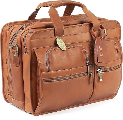 Claire Chase Maletín para ordenador ejecutivo Jumbo, Saddle, Maletín para ordenador ejecutivo Jumbo