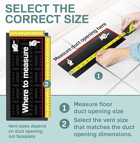 Miniatura 3 de Home Intuition Basketweave - Rejilla decorativa para registro de piso de 2 x 14 pulgadas con trampa de cubierta de malla, latón pulido
