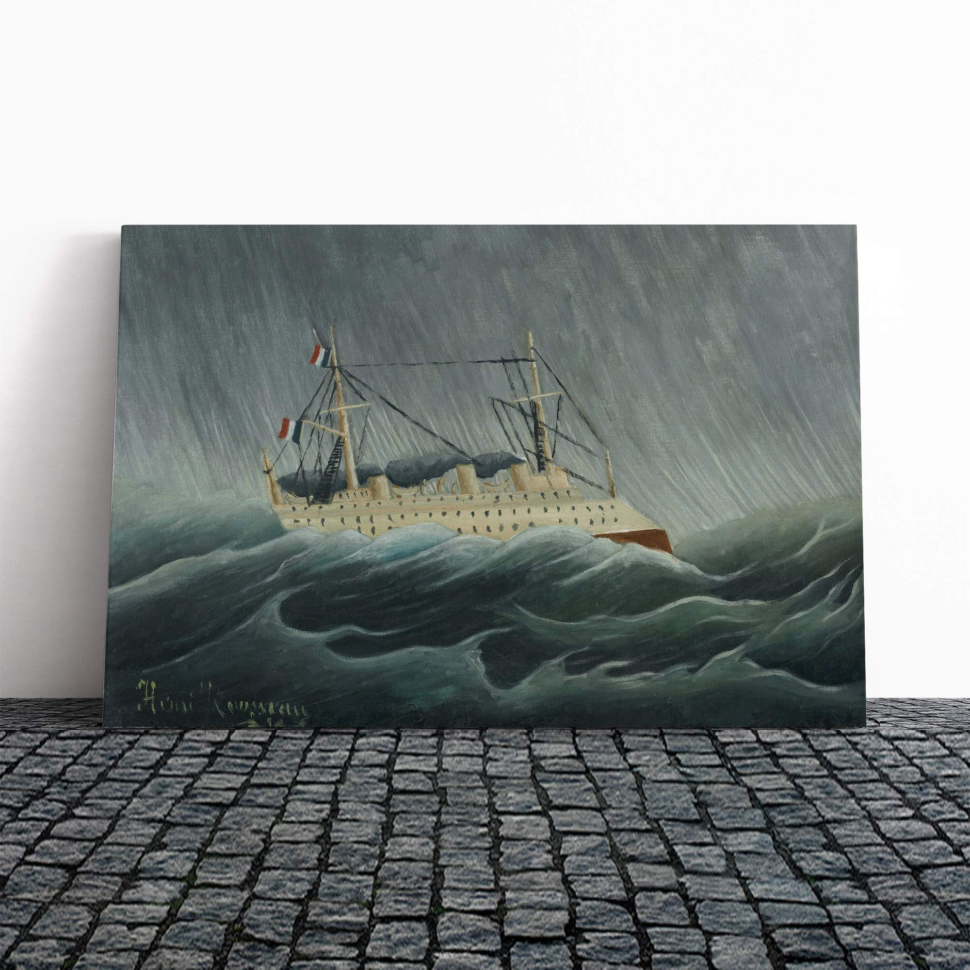 Henri Rousseau Candore Acarcio Canvas Print | Gallery Wrapped 30mm Frame Wall Art | 24x16 inches | Ready to Hang | Modern Picture | Living Room Bedroom Lounge Office