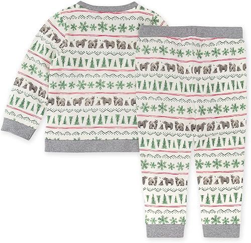 Miniatura 2 de Burt's Bees Baby Baby Boys' Long Sleeve Center Pocket Tee and Tie-Up Pant Set
