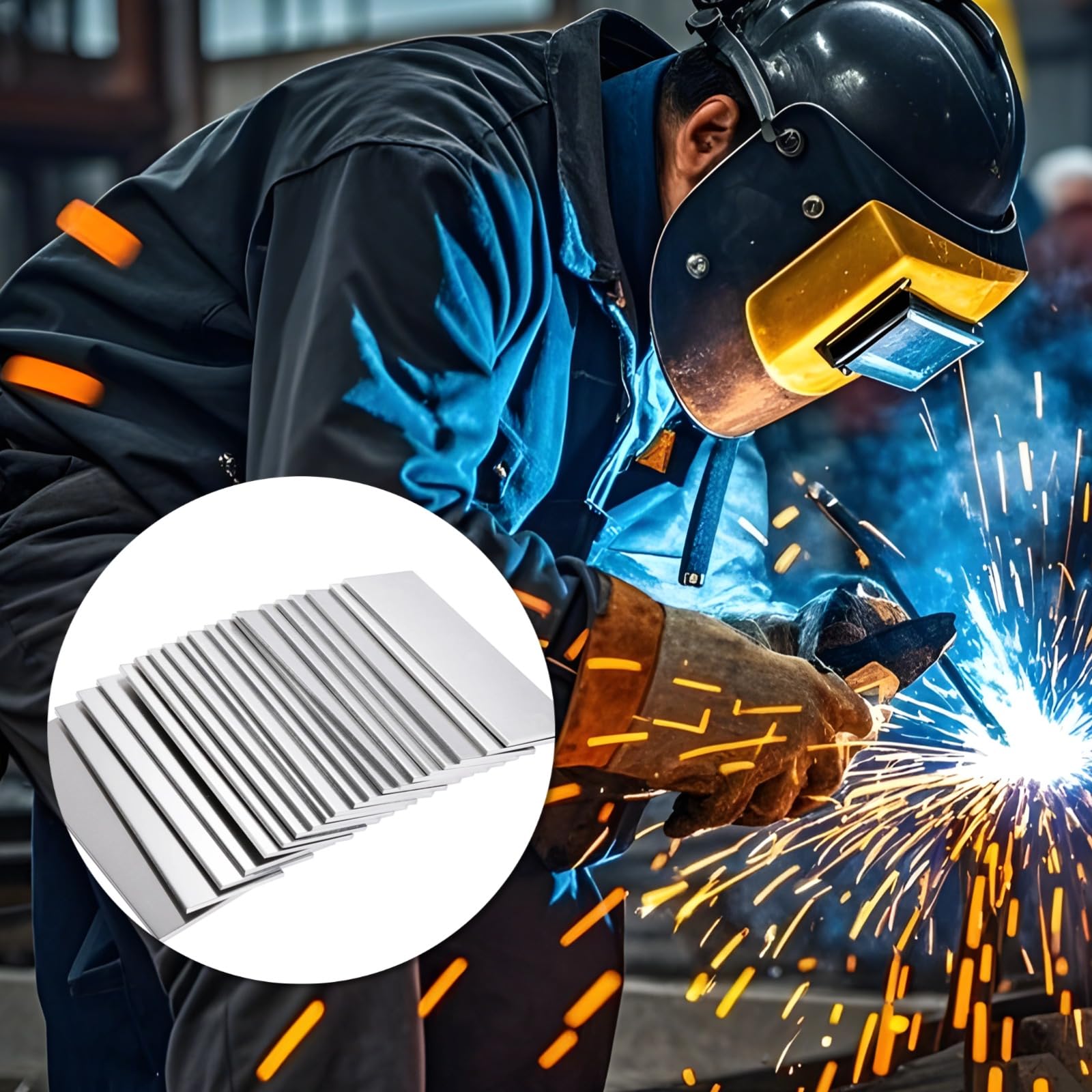 20 Stk Aluminiumplatten, 5,9 Zoll x 2 Zoll x 0,125 Zoll, präzise geschnittene Platten für Schweißen, Schneiden und DIY-Projekte, mit polierter Oberfläche für Bau- und Automobilanwendungen