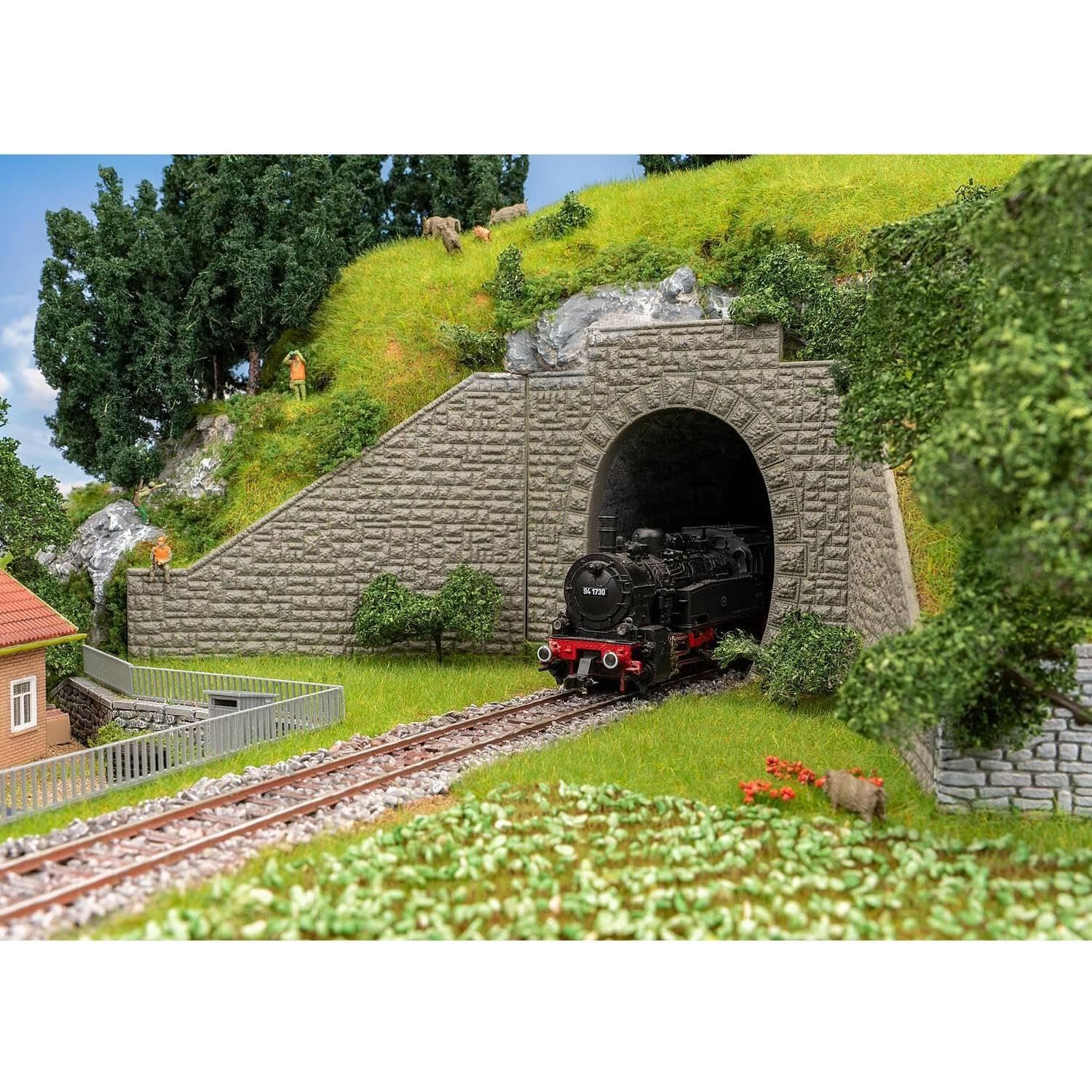 Faller FA120576 Single Track Tunnel Portals (2pcs) I HO Gauge