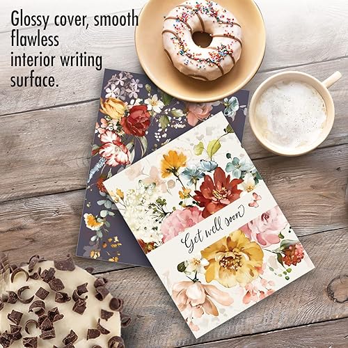 Miniatura 6 de The Best Card Company Juego de 20 notas surtidas en blanco Get Well Soon de 4 x 5.12 pulgadas con sobres (10 diseños, 2 de cada uno) Be Well Soon