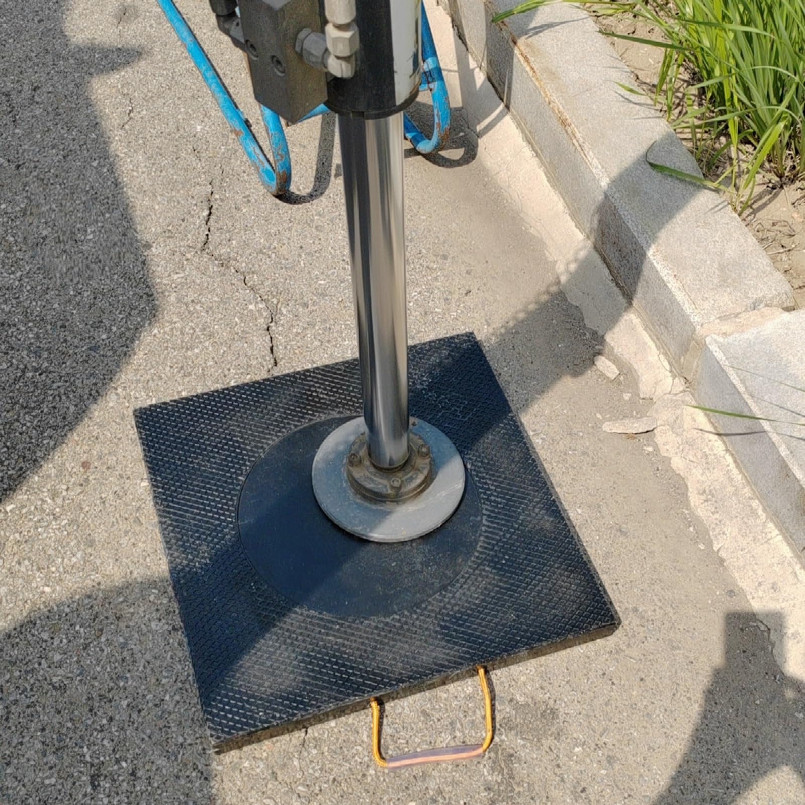Stützplatten Stützfußplatten für Wagenheber, Hochleistungsblöcke, Stabilisierende Landeflächen für Wohnmobile für Kräne/ Wohnmobile, Stapelbare, Unzerbrechliche Stützfußplatten zum Nivellieren(50x50x4