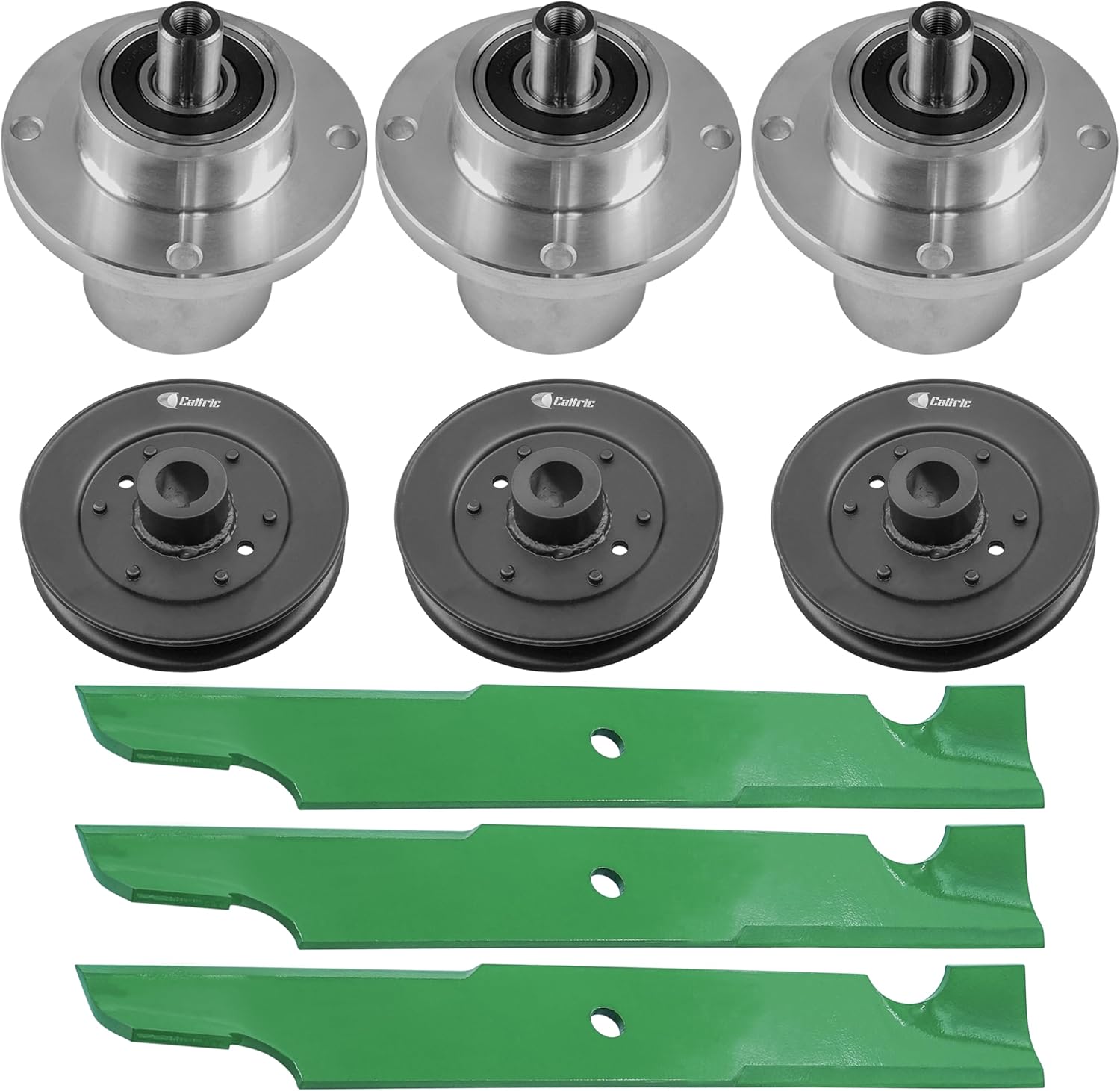 Caltric 54" Deck Spindle with Pulley Blade Compatible with Bad Boy ZT Avenger 2020 2021 2022 2023 2024 033-4890-00