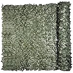 iunio Camo Netting Camouflage Netting, Camo Net Bulk Roll Camouflage Mesh Nets for Hunting Blind Deer Stand Military Party Decorations Sunshade Shooting (Dark Green, 4.9ft*6.5ft/1.5m*2m)