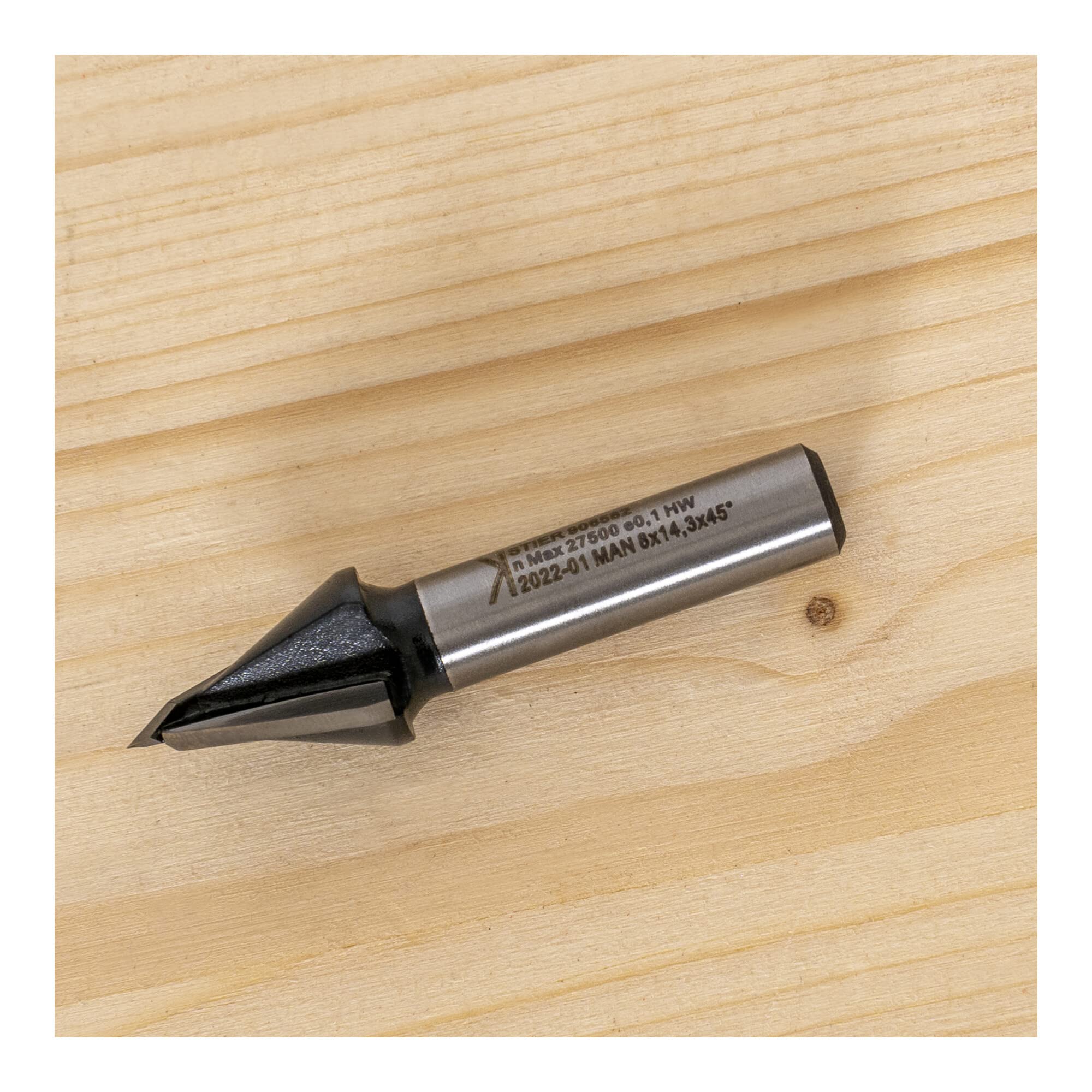 STIER Fresa per cartongesso D14,3 mm 45 gradi S8 mm HW