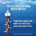 Brita Insulated Stainless Steel Filtering Water Bottle with Straw, BPA-Free Water bottle for Sports, Travel or Hiking, Great for gifting, Easy-carry loop, Leak-proof lid, 26 Oz, Rose