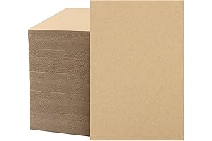 Mat Board Center, 200-Pack, 4x6 Corrugated Cardboard Sheets