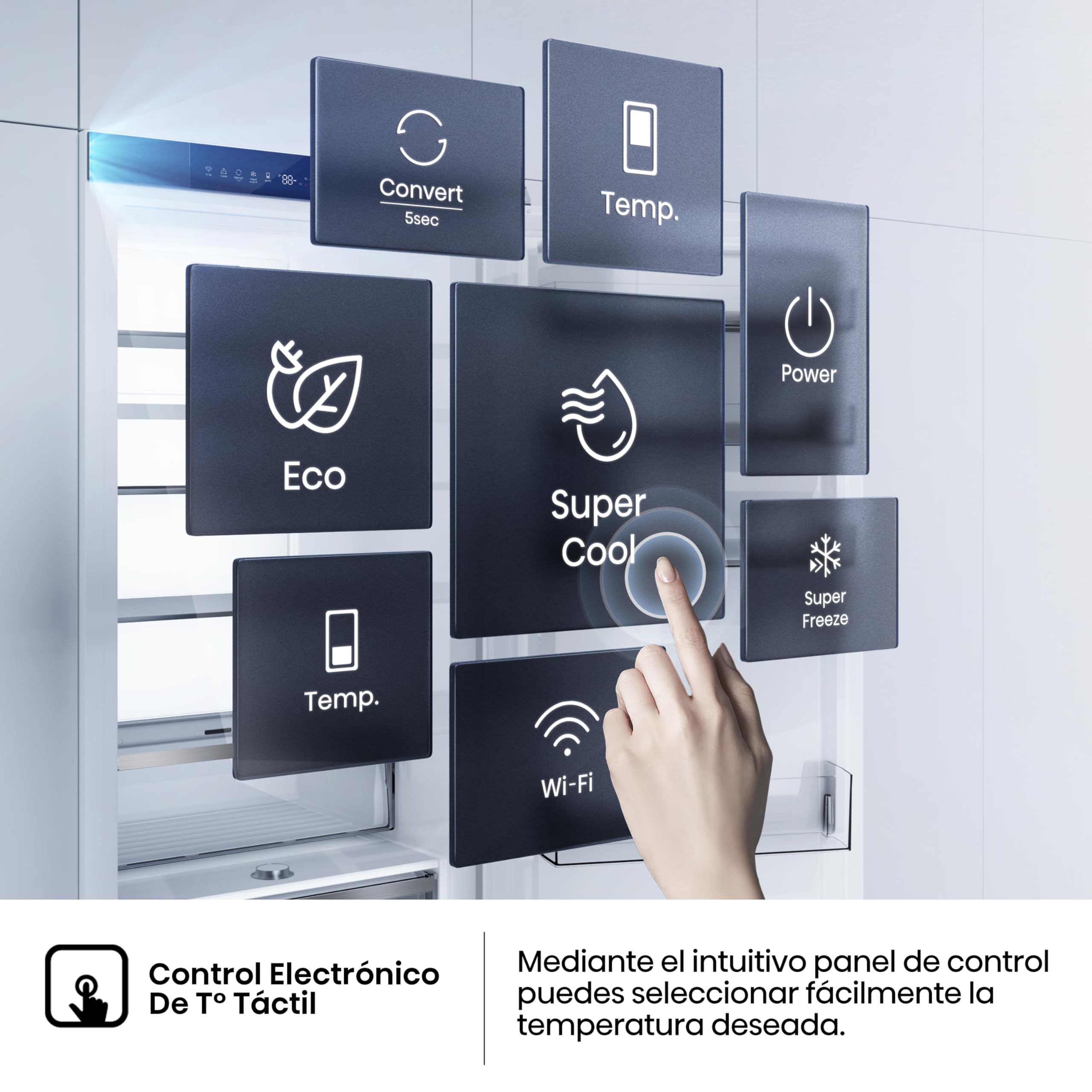Hisense RB3B250SAWE - Frigoríficos Integrable, Combi, 252L, Class E, Ancho 54cm x Alto 178cm, Cajón Frutas Y Verduras Control De Humedad, Multi Air Flow, Dual Tech Cooling, Motor Inverter