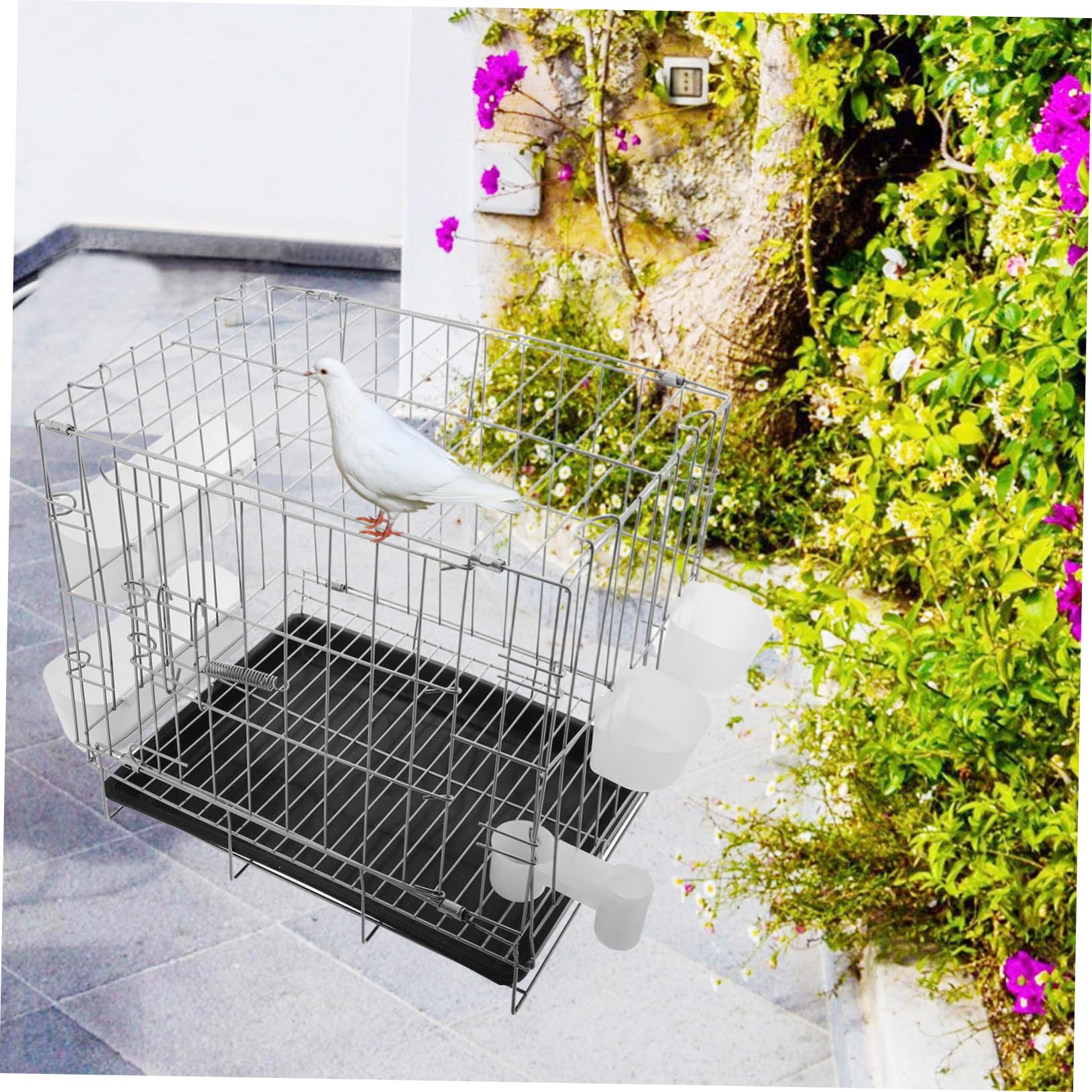 Jaula para Palomas Plegable Multifuncional con Bandeja, para Cría y Transporte de Pequeñas Aves Color Aleatorio