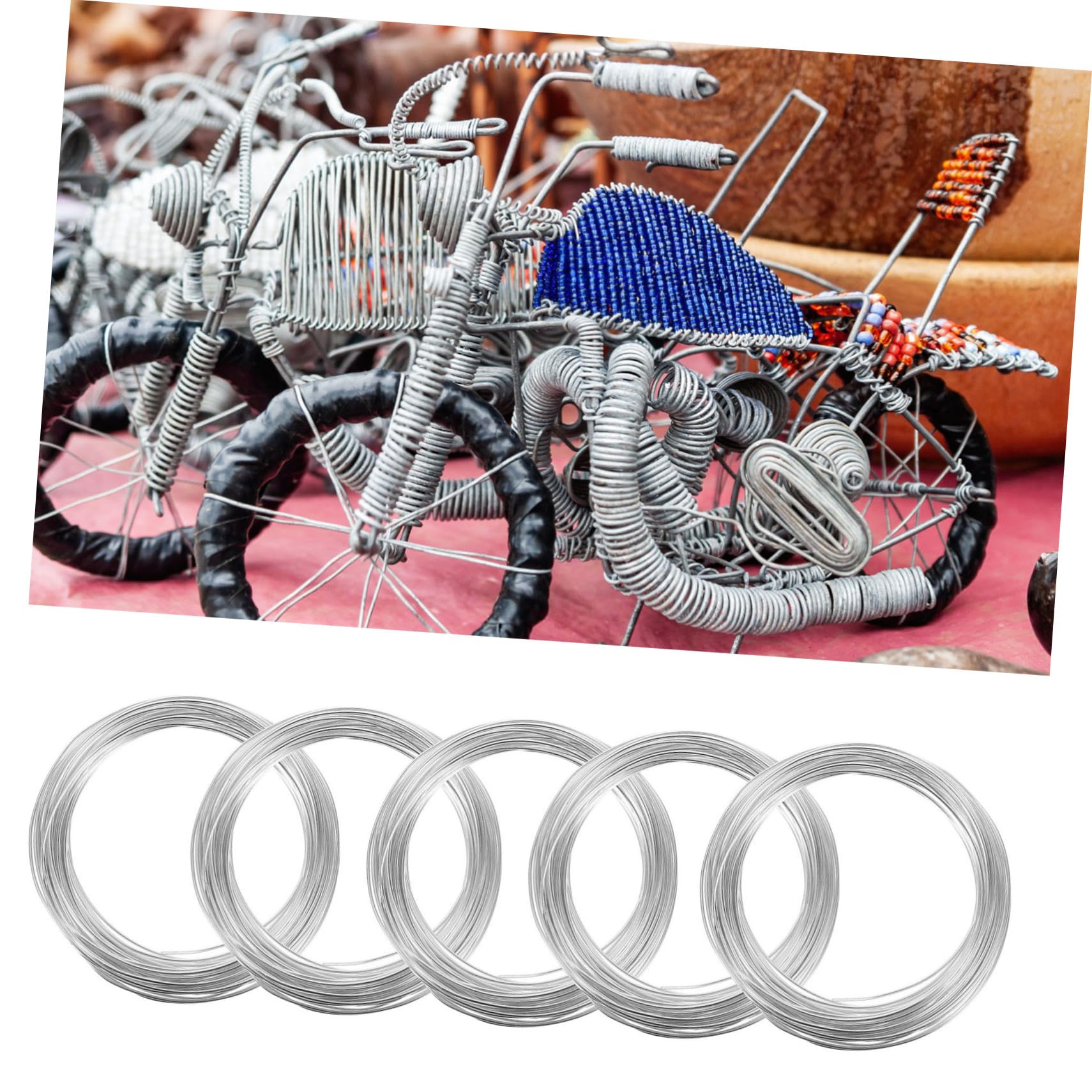 IWOWHERO Garden Bonsai Tree Wire Set 10 Rolls 1mm Aluminum Easy to Bend Reusable for Plant Support