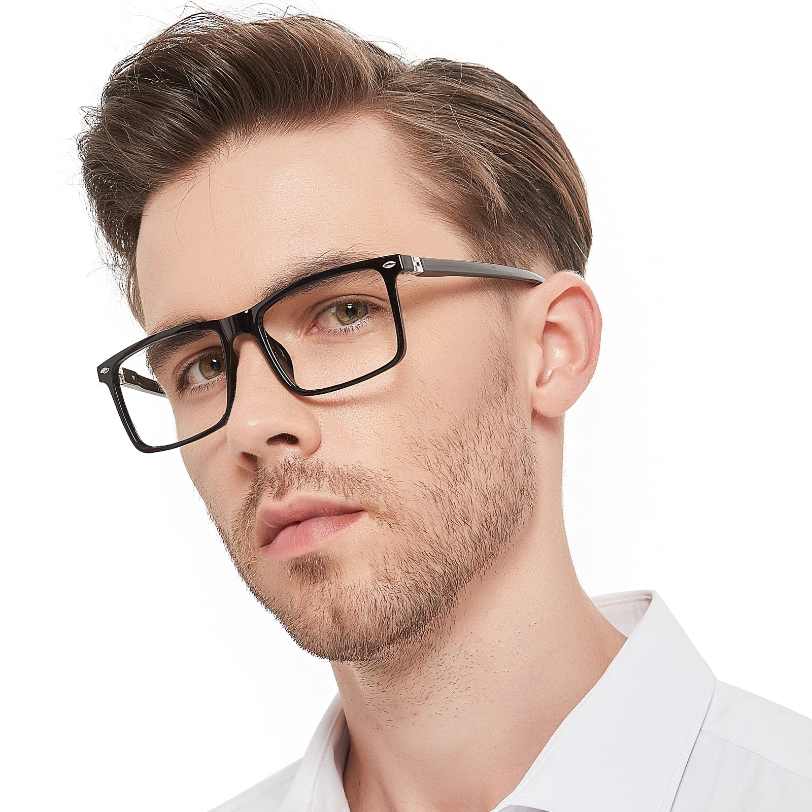 MARE AZZURO Large Square Reading Glasses Men Lightweight Flexible Readers 1.0 1.25 1.5 1.75 2.0 2.25 2.5 2.75 3.0 3.5