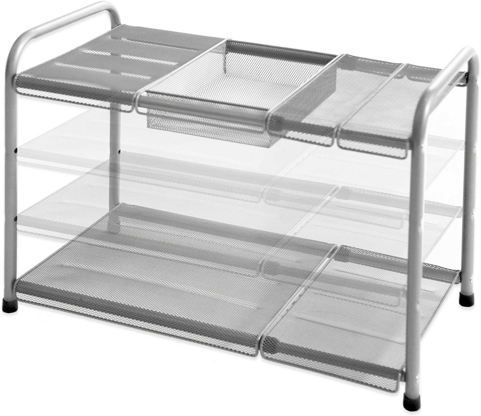 .ORG 2-Tier Mesh Expandable Under-Sink Shelf