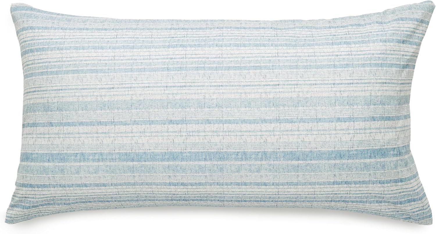 Amazon Basics Lightweight Microfiber Comforter Sets, 7 Pieces, King Size, Navy Geometrics - Image 6