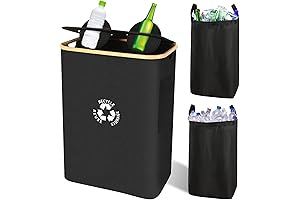 JUNEBRUSHS 42 Gallon 158L Double Bucket Recycling Bin Storage with Lid