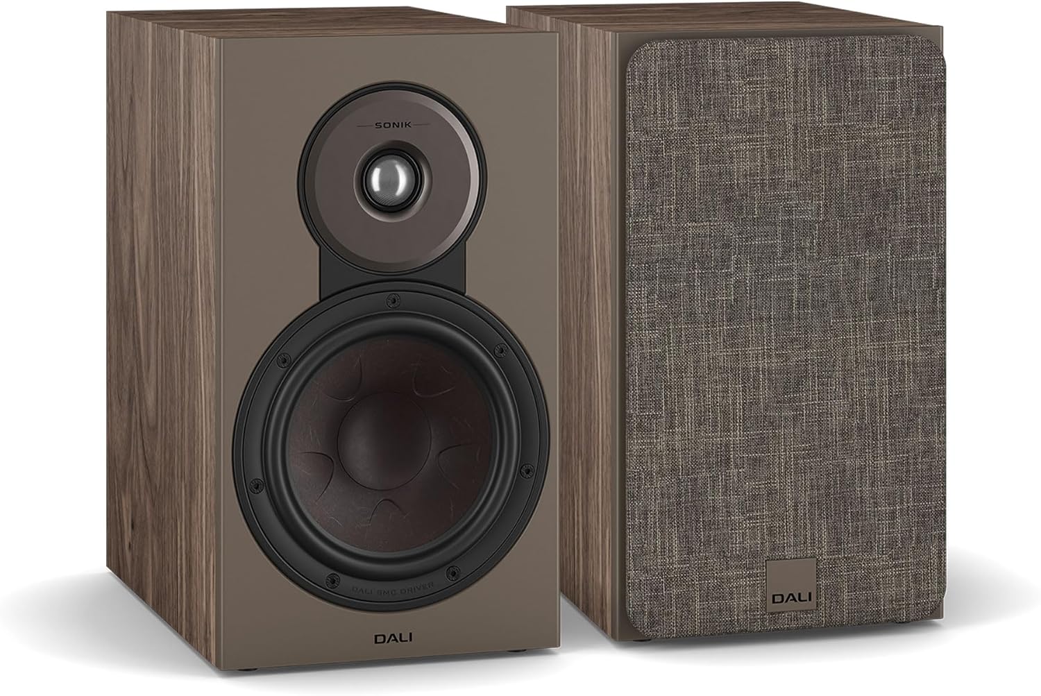 DALI SONIK 3 Premium Passive Hi-Fi Bookshelf Speakers, 2-Way Design with 7″ Woofer & 1.1″ Soft Dome Tweeter, Walnut (Pair)