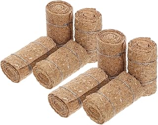 8pcs Miniature Hay Bales Realistic Straw Figurines for Dollhouse Farm Scene DIY Rustic Garden Decoration Western Centerpiece Educational Craft Props