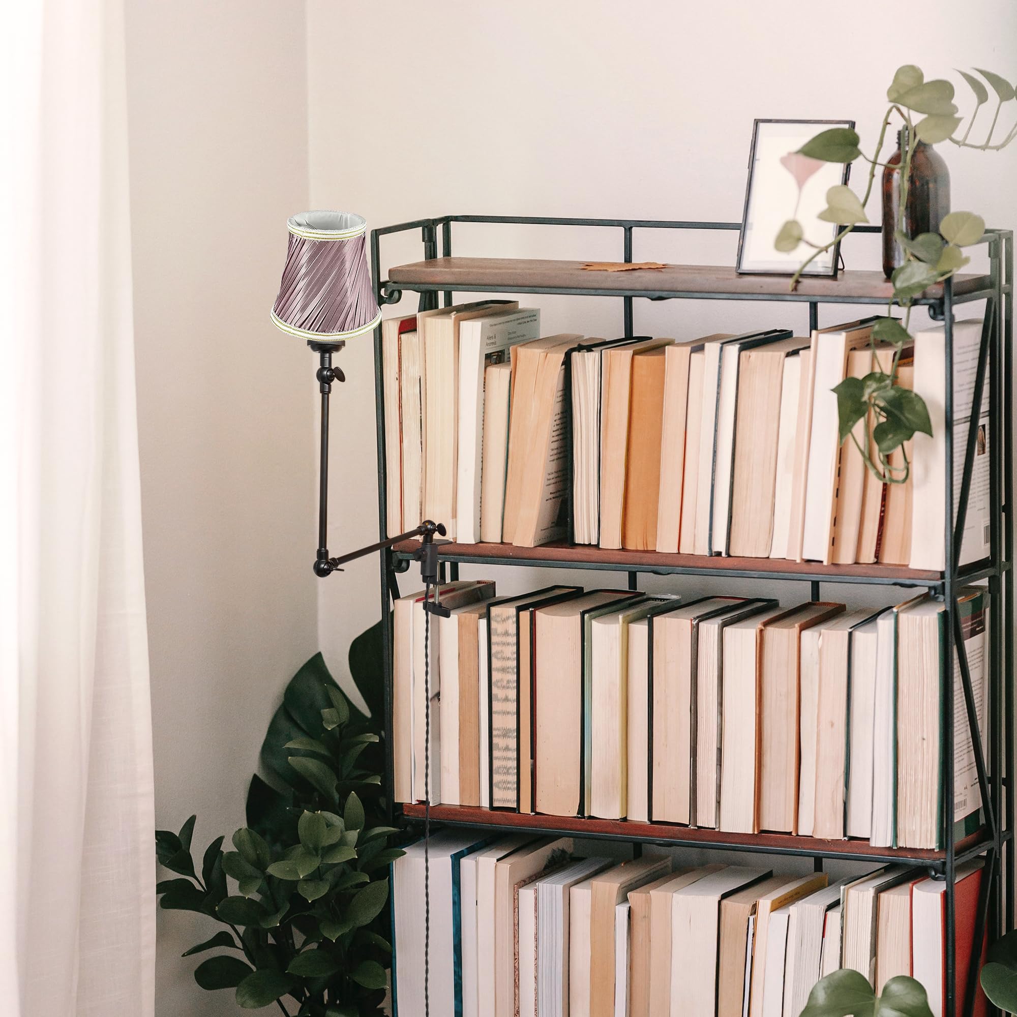 Klemmleuchte mit Fernsteuerung,1 Packung Leselampe mit 2,5 m Kabel, Dimmbar Nachttischlampe,Augenpflege Schreibtischlampe für Büro Heimgebrauch, E27 Lampenhalterung - DZ0332/12