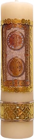 San Benedict Shield Candle Protection Unique Vela de San Benito