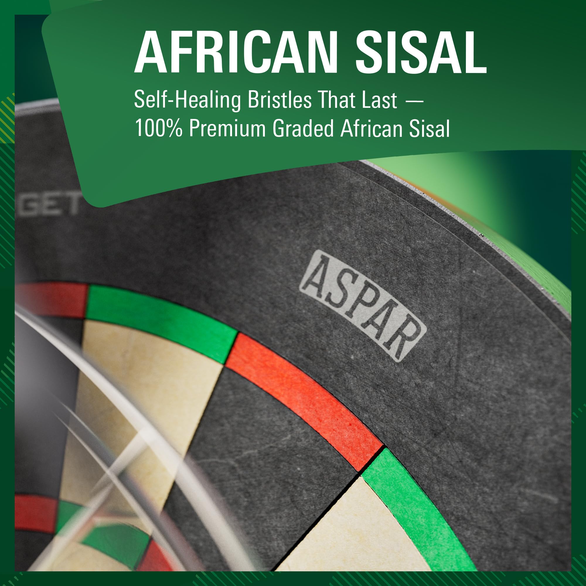Target Darts Aspar Dart Board | Punta de Acero Diana con Autorrecuperable Sisal Cerdas y Rotational Puntuación Anillo | Thin Wire Reglamento Competición Talla Dart Board Set | Professional Dardos