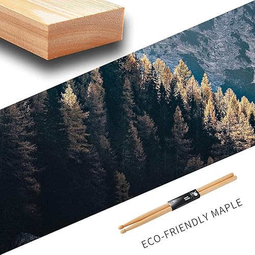 Miniatura 5 de AODSK Baquetas 5A Classic America de madera de arce con punta de lágrima antideslizantes, adecuadas para adultos y niños con bolsas de