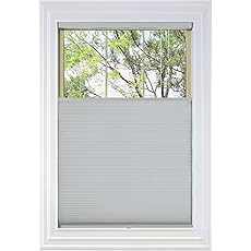 BlindsAvenue Cordless Top Down Bottom Up Cellular Honeycomb Shade, 9/16" Single Cell, Blackout, Gray Sheen, Size: 62" W x 72" H