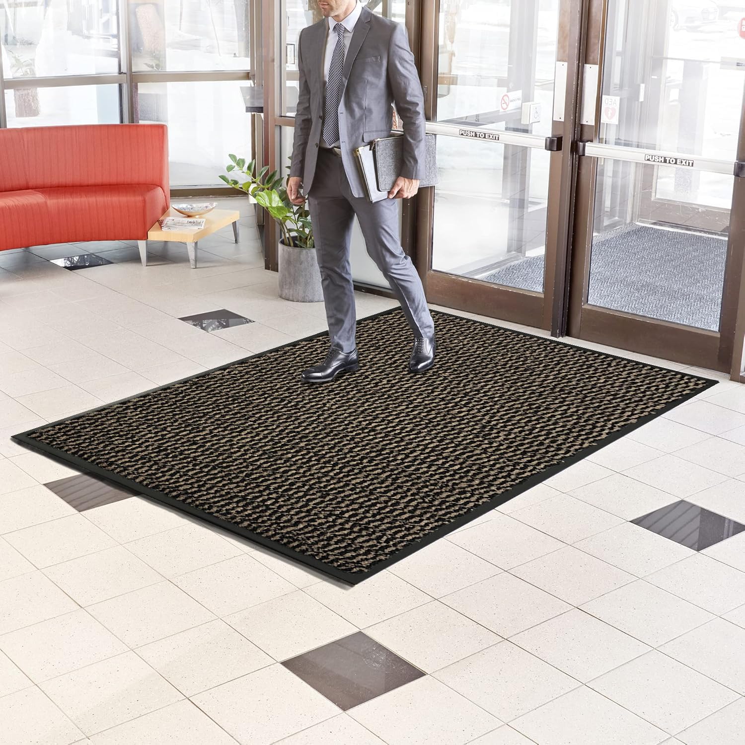 GULLAMBO Door Mats Indoor – Absorbent, Non-Slip, Washable Door Mat for Back & Front Door, Patios- Stylish Low Profile, Rubber Backed Dust & Dirt Trapping Doormat, Barrier Mat & Entrance Rugs — view 15