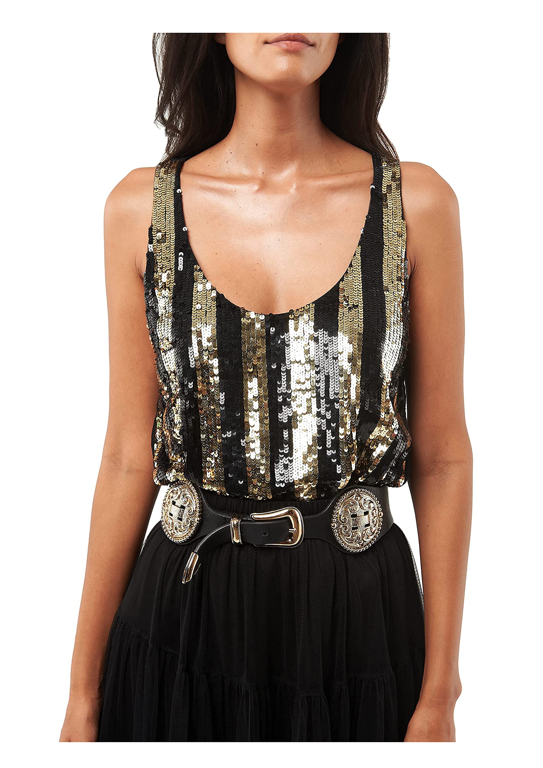 Seta ApparelWomen's Spark Tank, Gold, Small