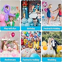 Vista 7 de Bomba de aire eléctrica portátil para torcer y globos de aluminio, inflador eléctrico para todos los globos, con tubo de extensión