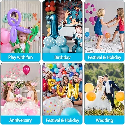 Miniatura 7 de Bomba de aire eléctrica portátil para torcer y globos de aluminio, inflador eléctrico para todos los globos, con tubo de extensión